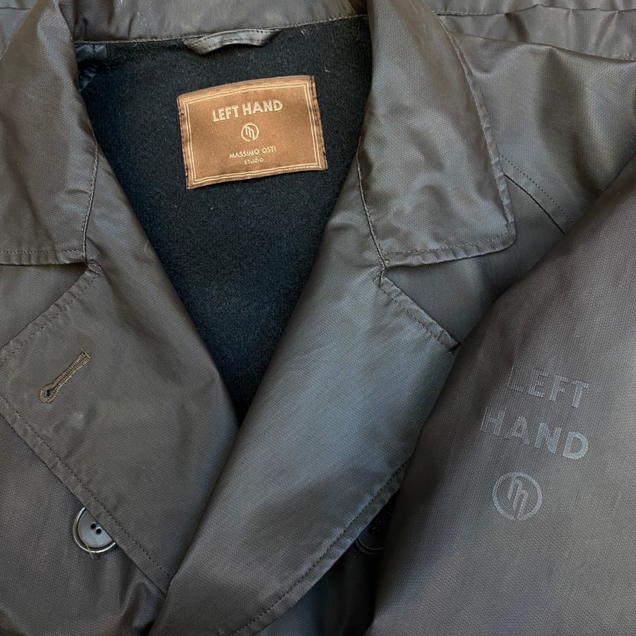 vintage left hand thermojoint trench coat by massimo osti
