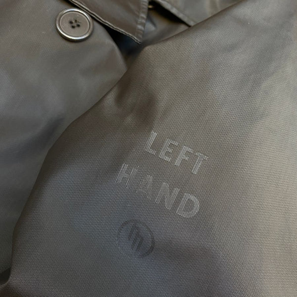 left hand heat pressed logo by massimo osti