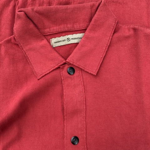 massimo osti production overshirt with stamped logo buttons