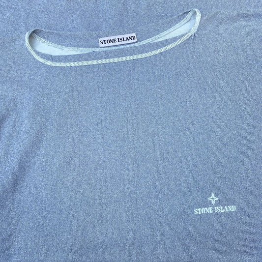 stone island 1990 1991 longsleeve logo tshirt by massimo osti