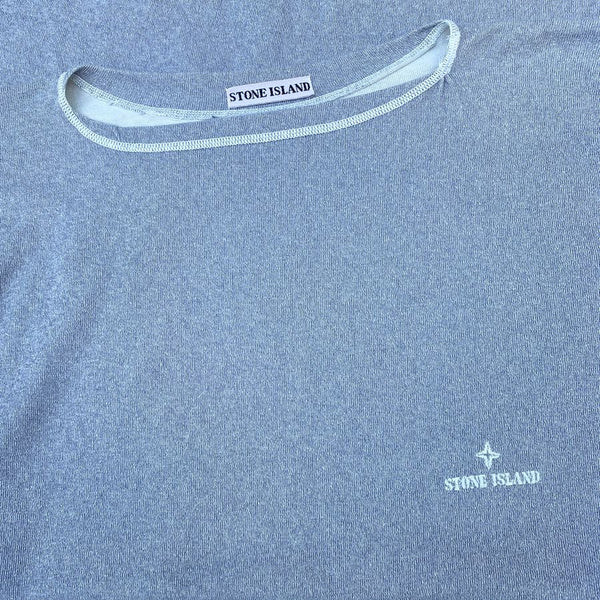 stone island 1990 1991 longsleeve logo tshirt by massimo osti