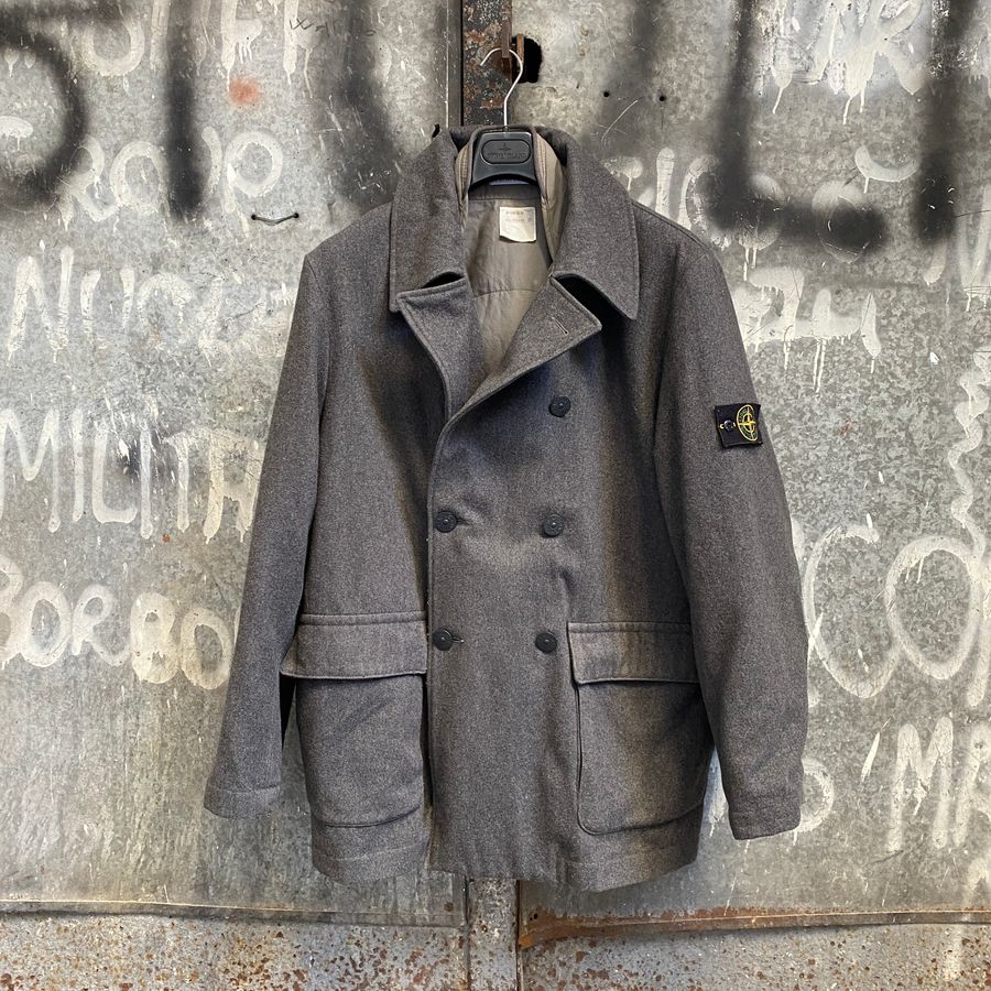 vintage stone island pea coat by paul harvey from 1999 2000
