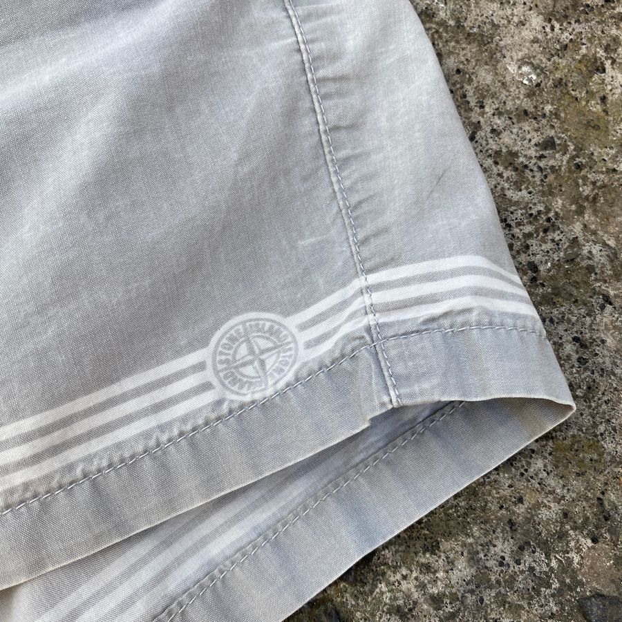 stone island compass logo shorts from 1997 by paul harvey