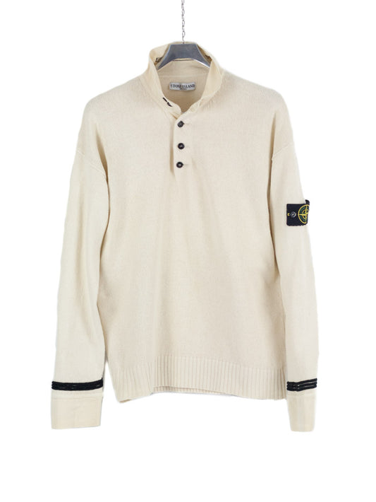 vintage stone island ss 2006 half button knit